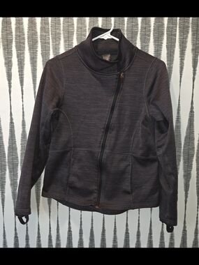 C9 by Champion Women's Small Asymmetrical Zip Athletic Jacket Black Thumbhole